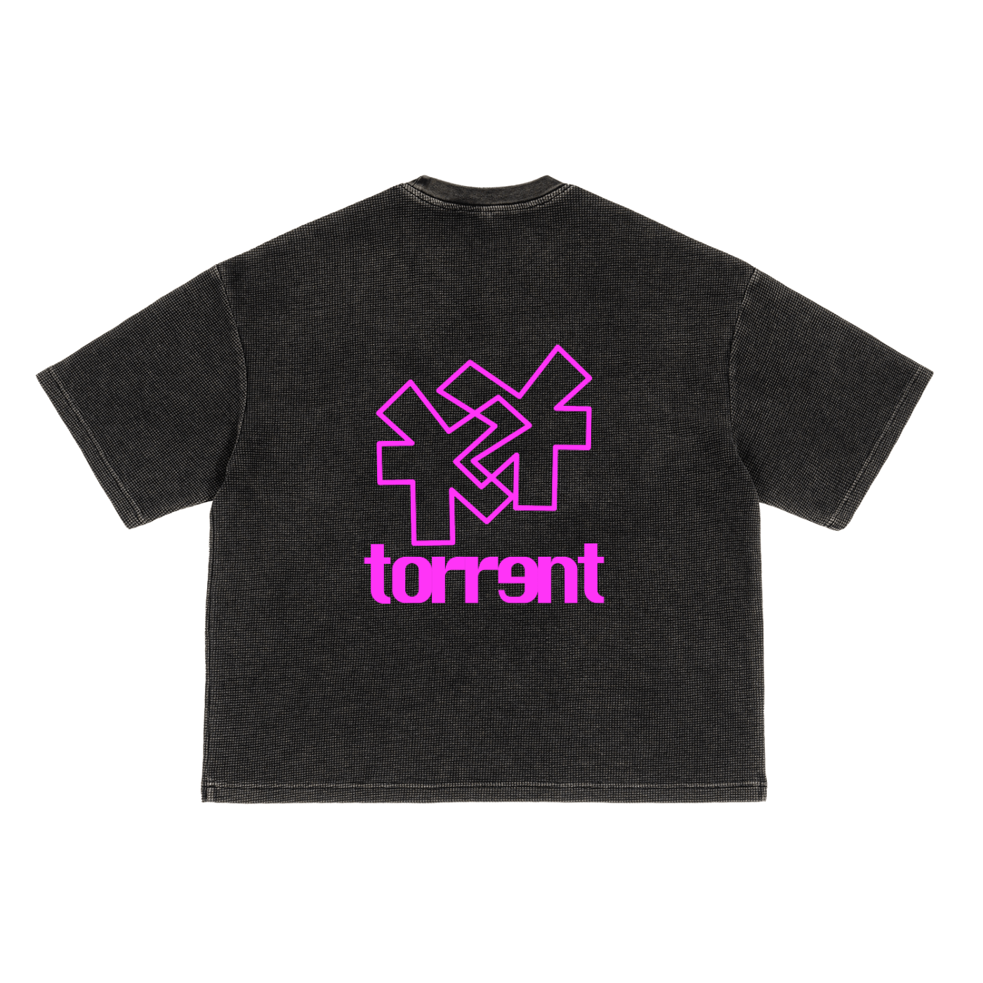 'nostalgia corrupts sticker' Waffle Knit T-Shirt - back